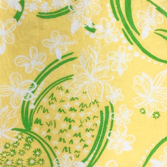 Lilly Pulitzer yellow green white knit tank dress Noella small halter open back - Picture 5 of 15